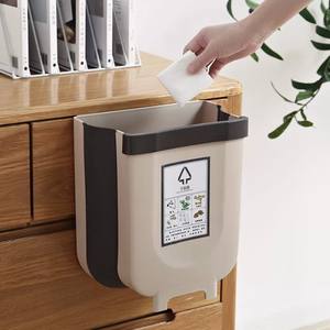 Petite poubelle de cuisine suspendue, pliable, murale, pour porte de placard, poubelle de cuisine pour voiture suspendue - Product Image 6