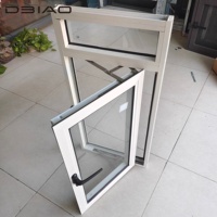 Ventana Abatible de Aluminio con Marco Delgado Moderno Personalizado, con Doble Vidrio Templado Insonorizado para Apartamentos, Dormitorios en Edificios Altos y Exteriores