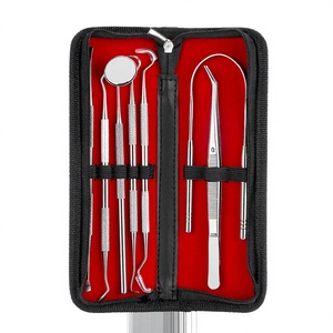 Grip Surgical Stainless Steel Dental <b>Scraper</b> <b>Tooth</b> Pick Hygiene Set Mouth Mirror Tweezer Kit-Reusable Manual Class I Dental - Product Image 5