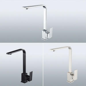 Grifo de cocina de Tubo plano cuadrado moderno para <span class=keywords><strong>Amazon</strong></span>, grifo de fregadero de acero inoxidable 304 frío y caliente, núcleo de válvula de cerámica, diseño doméstico - Product Image 4