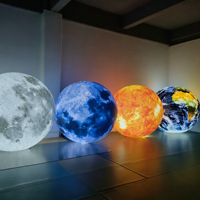 LED Işıklı Gezegen Topu Küre Dünya Ay Mars Güneş Venüs Merkür Satürn Uranüs Neptün Şişme Büyük Top