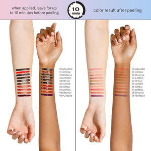 Teinture à lèvres vegan longue tenue, résistante au transfert, infusée à l'acide hyaluronique et à la vitamine E, effet tatouage, fini mat, peel-off, crayon à lèvres - Product Image 6