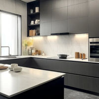 Meubles de cuisine sur mesure, armoires modernes modulaires intégrées, ensembles complets, personnalisation de toute la maison avec verre et robinet