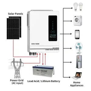 Onduleur de système d'alimentation de panneau solaire hybride basse fréquence 10kw