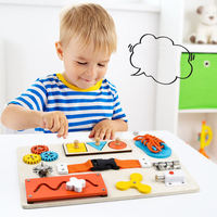 Tablero de Actividades Montessori de Madera, Juguete Educativo Sensorial para el Desarrollo de la Inteligencia, para Niños Pequeños, Aprendizaje Temprano y Crecimiento