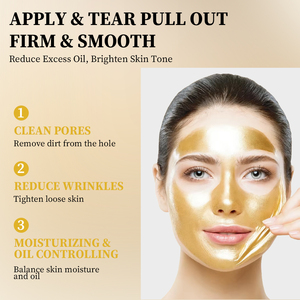 Mascarilla Facial Peel-Off de Oro 24K de Korea Clean Beauty, Antienvejecimiento, Limpieza Profunda, Reafirmante, Activador de la Piel, Set Revitalizante Juvenil - Product Image 2