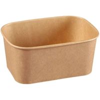 Boîte à déjeuner en papier kraft jetable personnalisée bol à soupe épais allant au micro-ondes pour les aliments nouilles à sushi respectueuses de l'environnement