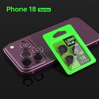 Protection d'objectif d'appareil photo en verre trempé HD transparent facile à installer pour iPhone 18 Pro Max, Samsung, Infinix, Tecno, Redmi