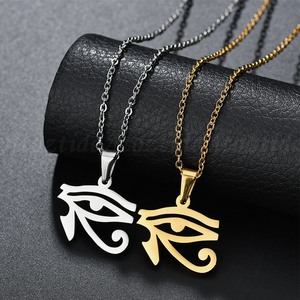Collier unisexe, pendentif oeil <span class=keywords><strong>de</strong></span> Horus, bijou en or, pour hommes et femmes - Product Image 4