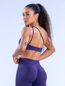 Soutien-gorge de yoga à bretelles réglables, à col suspendu, en nylon super fin, très élastique, respirant, à séchage rapide, à maintien élevé, grande taille - Product Image 4