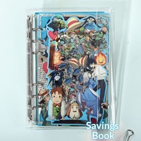 Album Kartu A7 Akrilik, Buku Tabungan Uang, Penyimpanan Uang Tunai, Album Foto Lucu DIY, Buku Catatan Kartun, Notepad Loose-leaf