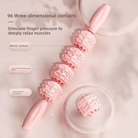 Rouleau de massage musculaire à noyau solide, texture hybride goutte d'eau et dents de loup, durable et épaissi, pour massage des fascias et amincissement des mollets