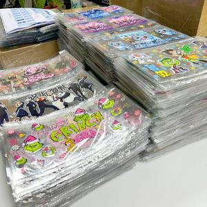 Haute <span class=keywords><strong>Qualité</strong></span> 16Oz Emballage Verres Tasse De Chine Bas <span class=keywords><strong>Prix</strong></span> UVDTF Stickers Durable Tasse Wraps Autocollants Lavables pour Gobelets - Product Image 1