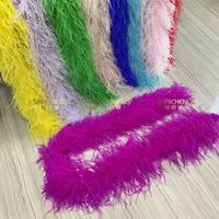 Boa en plumes d'autruche 4 plis épais et moelleux pour la danse de salon, accessoires de décoration pour femmes, bricolage, bricolage