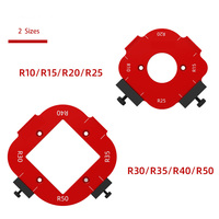 4 en 1 Routeur à bois Arcs Angle Positioning Template Corner Radius Routers R30-R50 Radius Jig Woodworking Positioning Tool