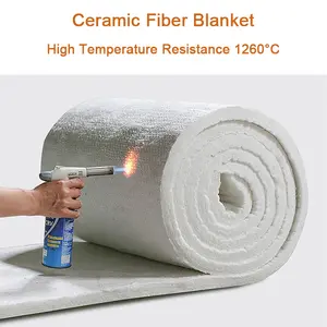 Fırın için 1260 seramik elyaf battaniye yüksek sıcaklık fırın yalıtım battaniyeleri refrakter seramik fiber yün