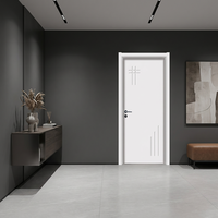 Porte intérieure moderne minimaliste en bois composite massif CPL, résistante à l'humidité, insonorisée, en bois massif pour chambre à coucher, hôtel