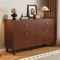 Commode de chambre à coucher multifonctionnelle à plusieurs niveaux en bois massif de style américain, armoire de rangement grande capacité, meubles de salon