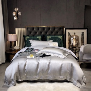 Luxueux pur coton élégant soyeux luxe Satin argent <span class=keywords><strong>Double</strong></span> drap <span class=keywords><strong>de</strong></span> lit simple <span class=keywords><strong>ensemble</strong></span> <span class=keywords><strong>de</strong></span> literie - Product Image 1