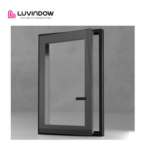 Ventana abatible de <span class=keywords><strong>serie</strong></span> alta moderna, Marco <span class=keywords><strong>cero</strong></span>, cristal completo, pantalla magnética de estilo abierto, diseño Horizontal Simple para Villa - Product Image 5