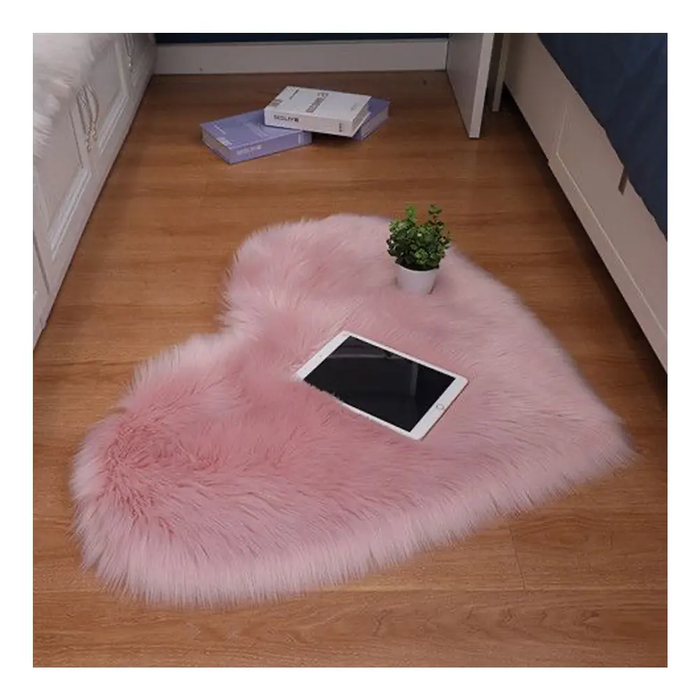 home decoration area rug carpet rug carpet Heart shaped soft and comfortable plush carpet for living room and bedroom
