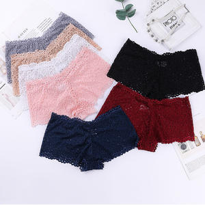 Sexy Lingerie di pizzo estate donna vedere attraverso pantaloncini comodi intimo femminile boxer Boyshorts mutandine intimo - Product Image 3