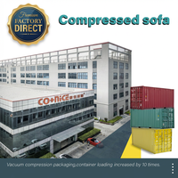 Vente directe usine – Canapé moderne compressé en gros, mousse haute résilience, emballé sous vide, canapé modulaire pour salon