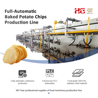 Ligne de production de chips de pommes de terre croustillantes non frites, hautement automatisée, avec une capacité de 250 kg/h, 500 kg/h, 1000 kg/h