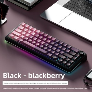 Weika wk68 customized three-mode RGB mechanical keyboard gasket wireless 2.4G hot-swappable notebook - Product Image 6