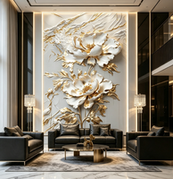 Panneau mural 3D UV décoratif, revêtement mural en relief, panneaux muraux intérieurs imperméables pour salon, hôtel