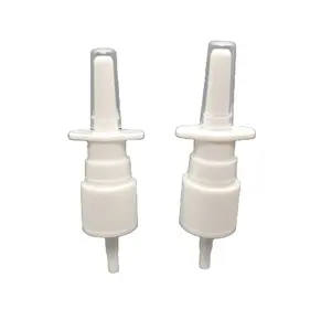 Pompa semprot hidung medis putih PP plastik 18/410 20/410 semprotan pompa hidung farmasi untuk botol plastik