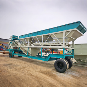 Planta Móvil de Concreto Premezclado Portátil de 35m³/h con Mezcladora de Doble Eje y Componentes Centrales PLC - Product Image 3