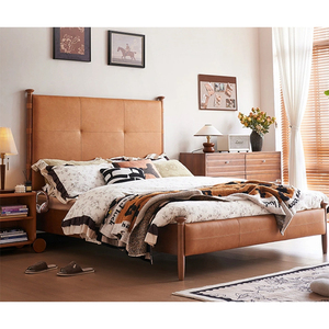 Ensemble de chambre à coucher moderne en <span class=keywords><strong>bois</strong></span> massif de buis et cuir écologique, léger et respectueux de l'environnement - Product Image 2