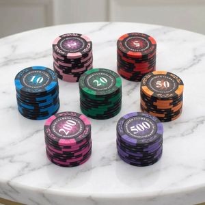 Jetons de poker en argile personnalisables de 14 g avec motif blé, jetons de casino haut de gamme pour club de poker, prix direct usine - Product Image 1