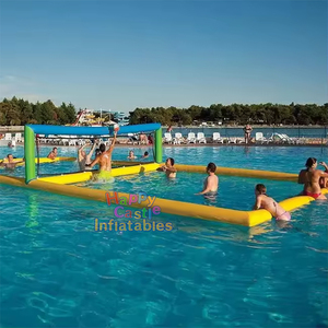 Juegos de deportes acuáticos Campo de voleibol inflable <span class=keywords><strong>Piscina</strong></span> de cancha de voleibol de agua inflable flotante con o sin piso - Product Image 5