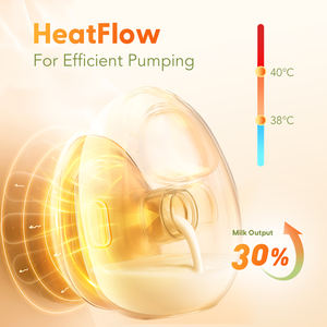 HORIGEN 加熱式搾乳器 ハンズフリー電動搾乳器 ワイヤレス充電ケース＆アプリ制御付き - Product Image 4