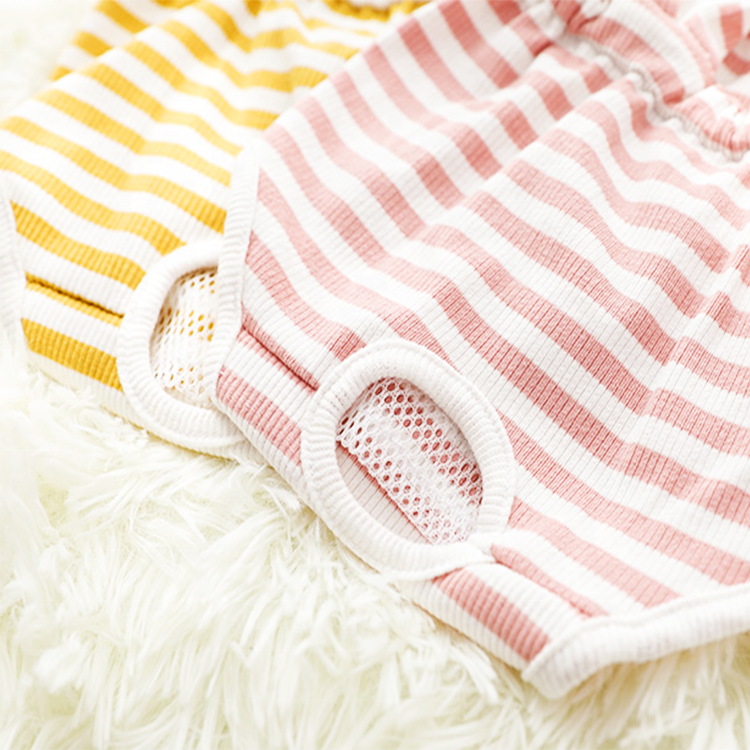 Rayure Sanitaire Culotte avec Sangle Réglable, Physiologiques Pantalons Pet Sous-Vêtements Couches pour Fille Chien