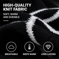 Bonnet d'hiver en tricot jacquard à revers avec logo personnalisé, motif toile d'araignée, unisexe, chaud et extensible, vente en gros