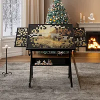 Table de puzzle multi-usages conçue pour un assemblage de puzzle confortable et une utilisation domestique