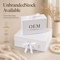 Boîte cadeau magnétique pliable en forme de livre blanc avec ruban en soie, logo personnalisé, papier recyclé, emballage de luxe pour la vente au détail