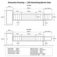 Barrera de Seguridad Automática con Pantalla LED Publicitaria, Control de Acceso de Vehículos por RFID