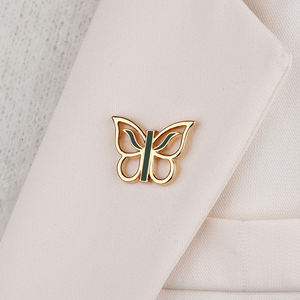 Broche papillon couleur or et argent, symbole psychologique, épingle en émail, badges de revers pour <span class=keywords><strong>psychologue</strong></span>, bijoux de santé mentale, cadeau - Product Image 3