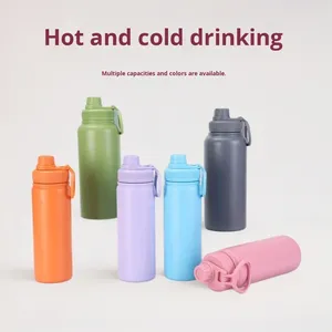 Outdoor Sport Modern Design <b>Large</b> Capacity Sports Water Bottle 304 Stainless Steel Straight <b>Cup</b> Portable Pocket - Product Image 3