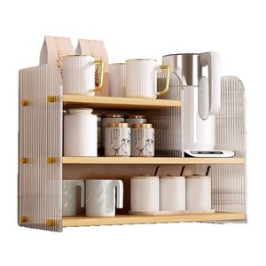 <b>Acrylic</b> Desktop Shelf 3 Tier Multipurpose Storage Unit For Kitchen Desk Tea Bar Water Cup Holder - Product Image 5