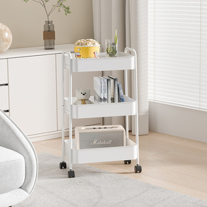 Đa-kịch bản 3 Tier tiện ích giỏ hàng không có vít Kim Loại Nhà Bếp xe đẩy di chuyển lưu trữ Organizer <span class=keywords><strong>Rack</strong></span> với bánh xe - Product Image 1