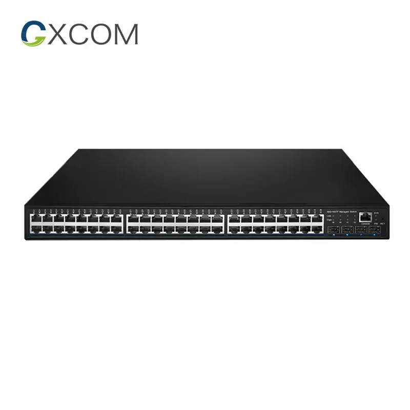 OEM/ODM 48V Netzwerk Ethernet Fiber 2 Sfp 10/100/1000m Full Gigabit Managed 4 8 16 24 48 Port PoE Switch Für CCTV
