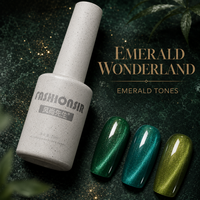 BelloGel Emerald Wonderland – Kit de vernis gel UV magnétique effet œil de chat 12 couleurs 10 ml – Non toxique, longue tenue, usage professionnel