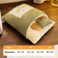 Vente en gros de lits pour chats durables, solides, personnalisés, amusants, en forme de dessin animé, pour chats d'intérieur, avec jeu interactif, tunnel pour chat en peluche chaud pour l'hiver
