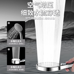 Cabezal de Ducha Redondo Ajustable y Portátil YP-256 con Rociador de Masaje y Lluvia para Baño - Product Image 3