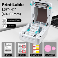 XP-470B Direct Thermal 203DPI Label Barcode Printer 4.25 inci lebar cetak 4 Inch Max WiFi Interface Label pengiriman bekas murah